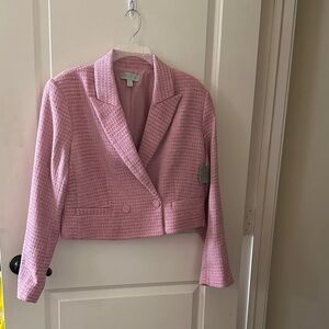 Ryegrass Pink Tweed Woven Blazer size 12